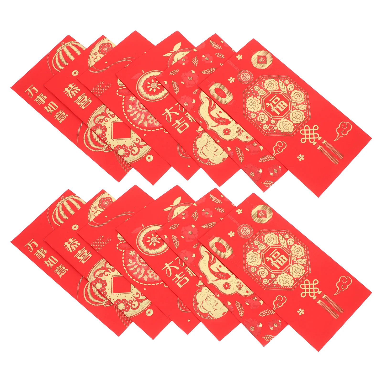 

30 Pcs Chinese Red Envelope Greeting Cards Envelopes New Year Packets Christmas Bride