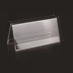 V-Shaped Acrylic Price Label Display Rack Transparent Fram Price Display Cards 10Pcs/lot Multi Size Available