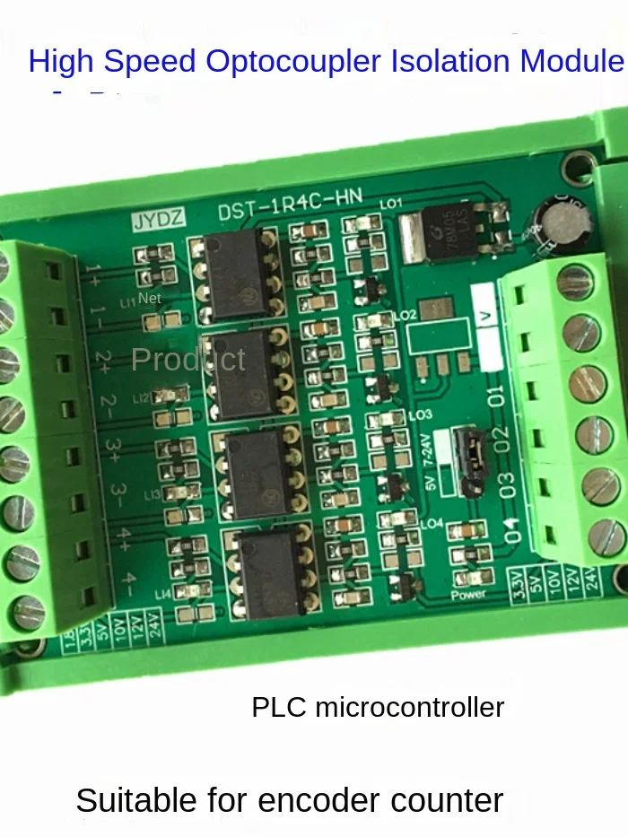 4-channel High-speed Optocoupler Isolation Conversion 6N137 Encoder Counter PLC Level Signal Amplification NPN/PNP
