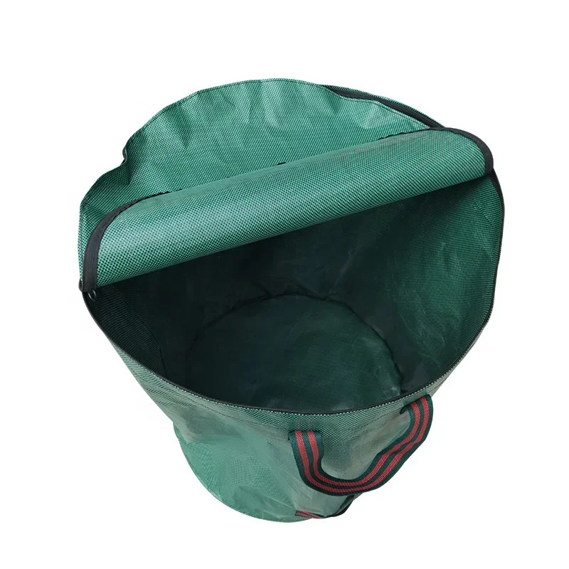 Yard Waste Bags With Lid Collapsible Extra Large Lawn Bag Leaf Bins Garden Container For Garbage Outdoor Clean Up Debris Leaves