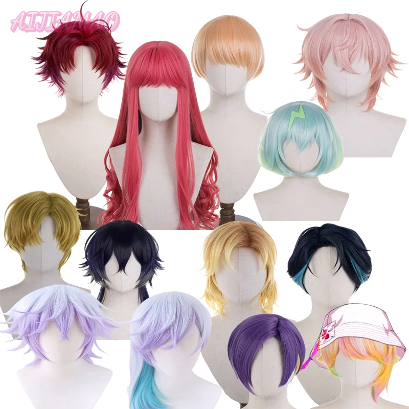 

Paradox Live Shogo Yamato Toma Hikage Aoi Kureha Kantaro Misuji Sugasano Allen Anne Faulkner Rokuta Cosplay Wig + Wig Cap