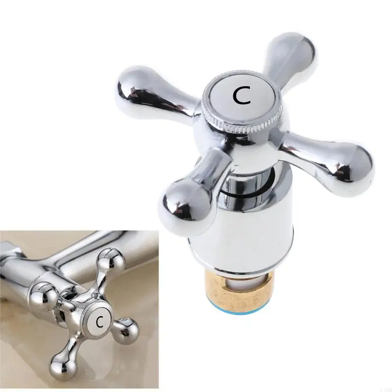 L4MB Faucet Kamar Mandi Untuk Pegangan Silang Faucet Trim Untuk Katup Bath Wastafel Faucet Handle Untuk Faucet Dapur, Lavatory,