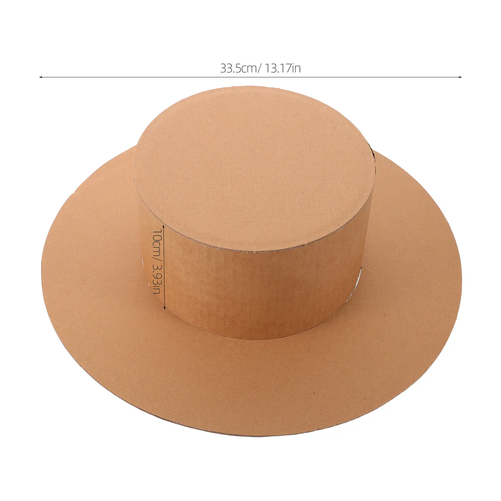 2Pcs Cardboard Costume Hats Unfinished Blank Wide Brim DIY Craft Paper Hats for Classroom Art Birthday Party Stage Caps