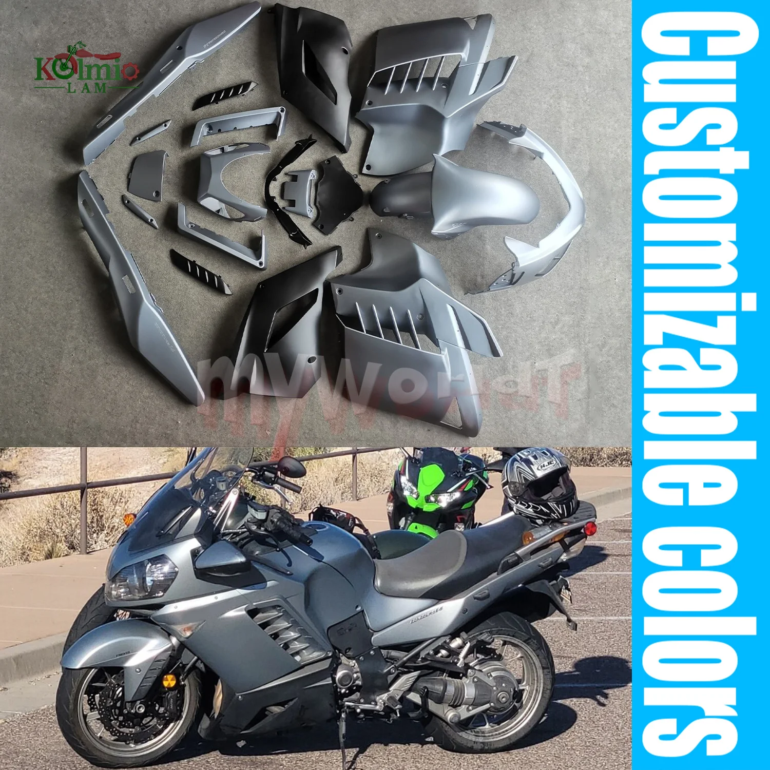 

Motorcycle Accessories ABS Injection Full Fairing Bodywork Kit Set Fit For Kawasaki GTR1400 ZG1400 2007 - 2009