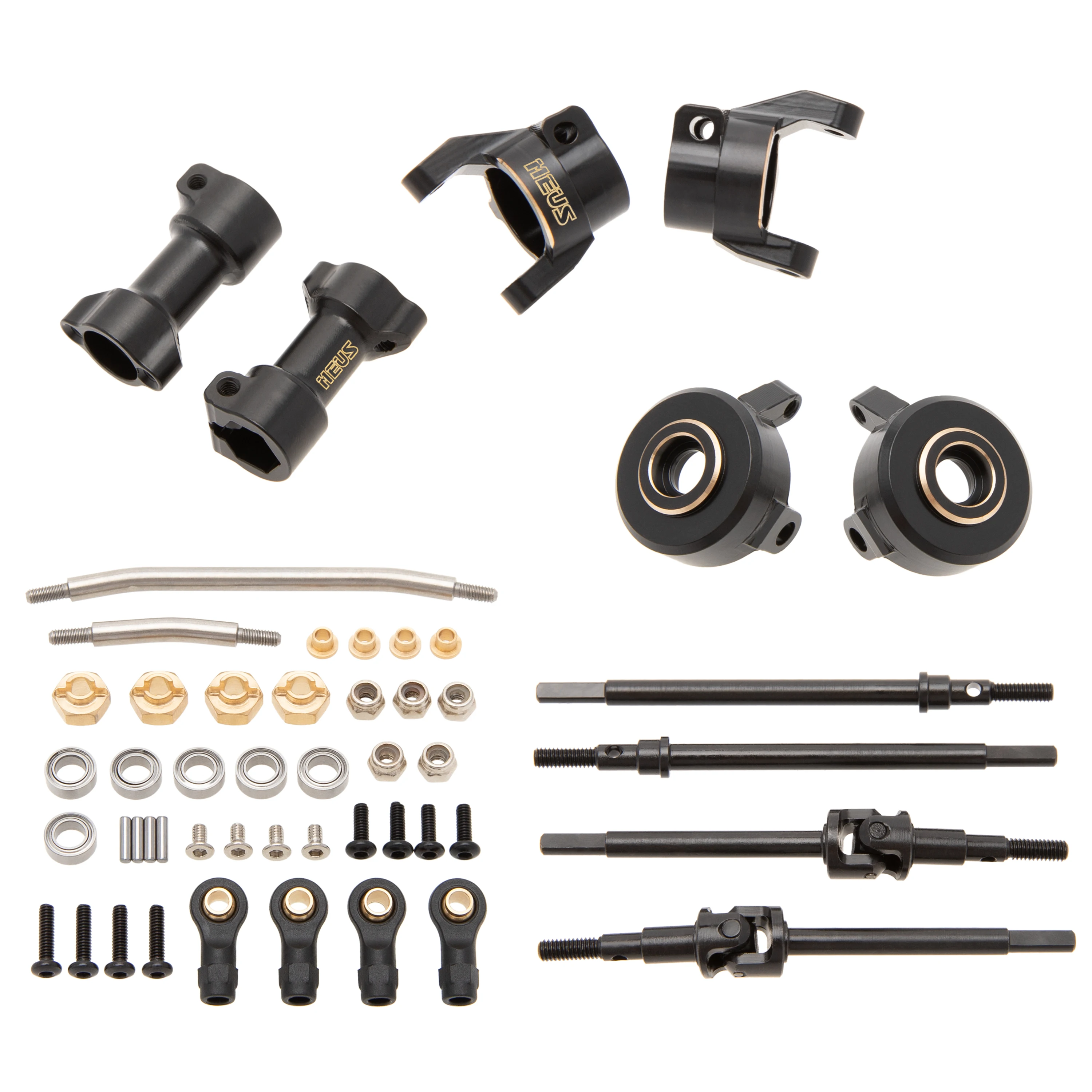 MEUS Racing Brass Straight Axle Kit Portal Change Straight Axle For FMS FCX24 Power Wagon Smasher Lemur K5 Blazer and FCX18 LC80