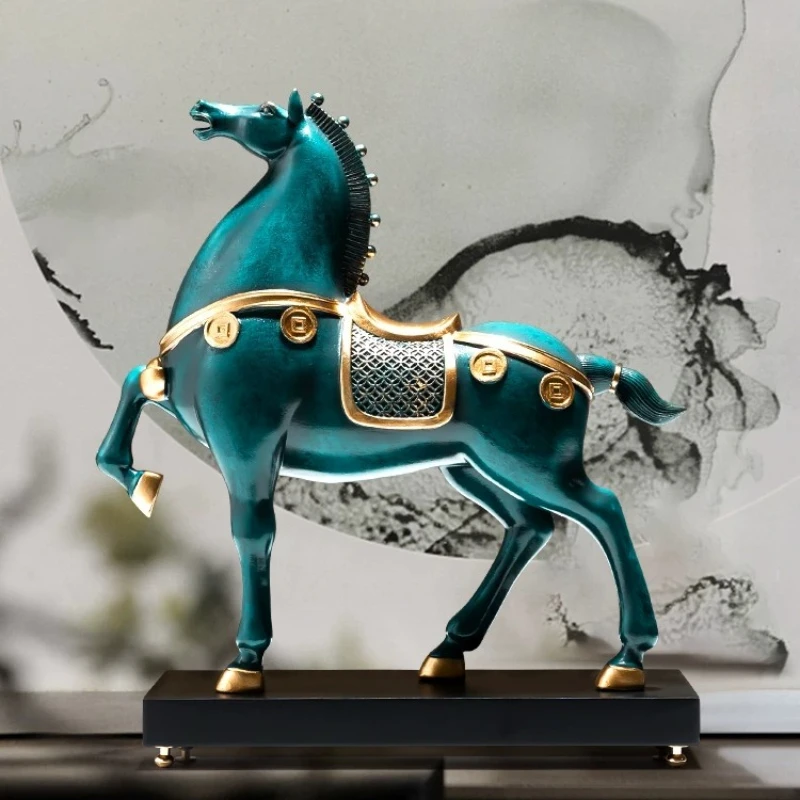 Horse Decorative Ornament New Chinese Style Home Decor for Living Room TV Cabinet Wine Cabinet Office Housewarming Opening Gift