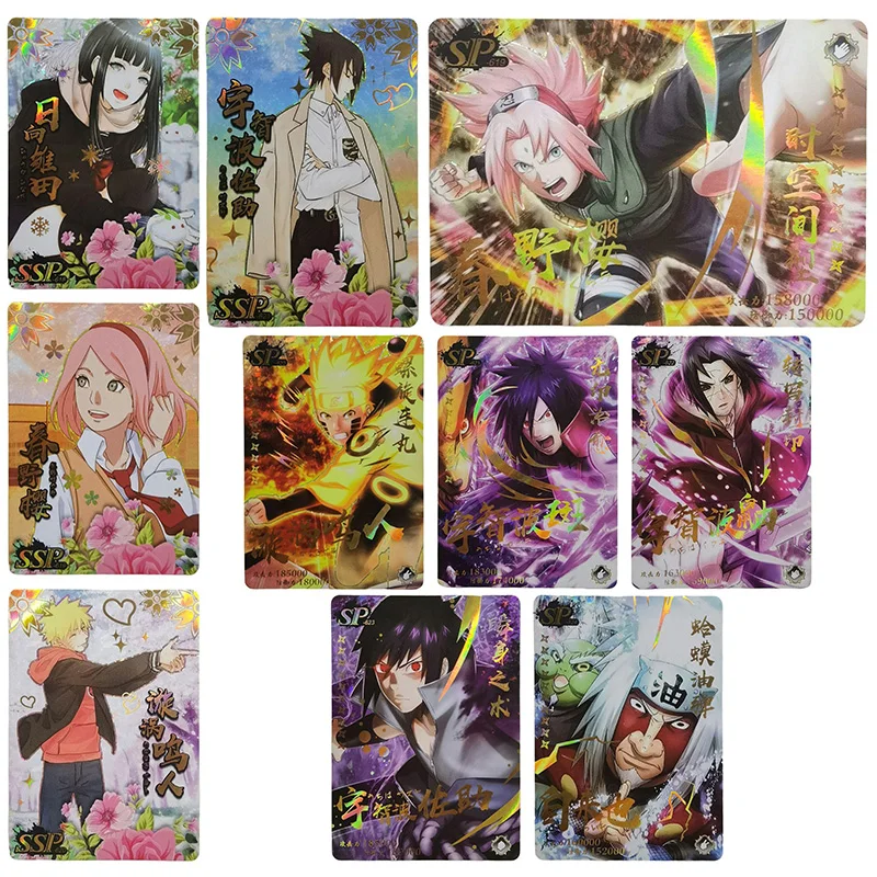 Anime NARUTO Rare SSP SP Refraction Foil Haruno Sakura Uchiha Madara Itachi Toys for boys Collectible Cards Birthday Present