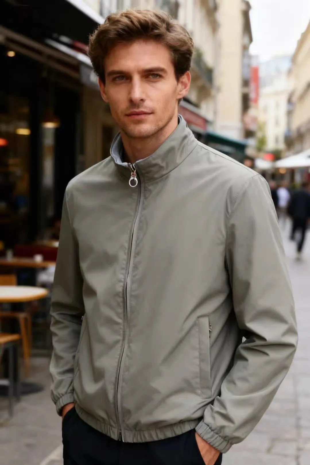 

Men's Faion Pure Color Casual Windproof Double-sided Wear Stand Collar Jaet Coat Autumn Winter New Arrival MHTO Brand