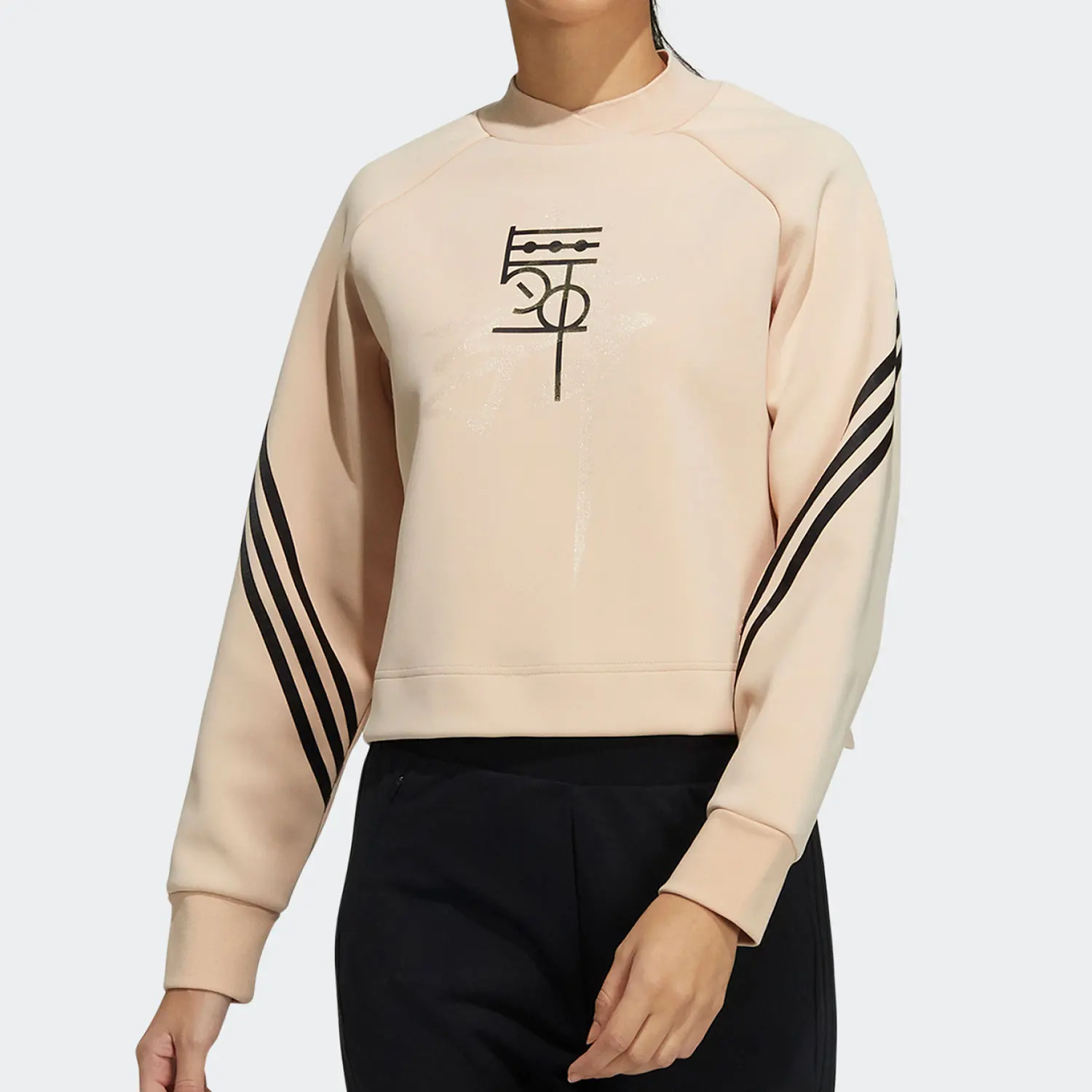 adidas レディース ウィンター プリント 長袖 スウェットシャツ HB7358