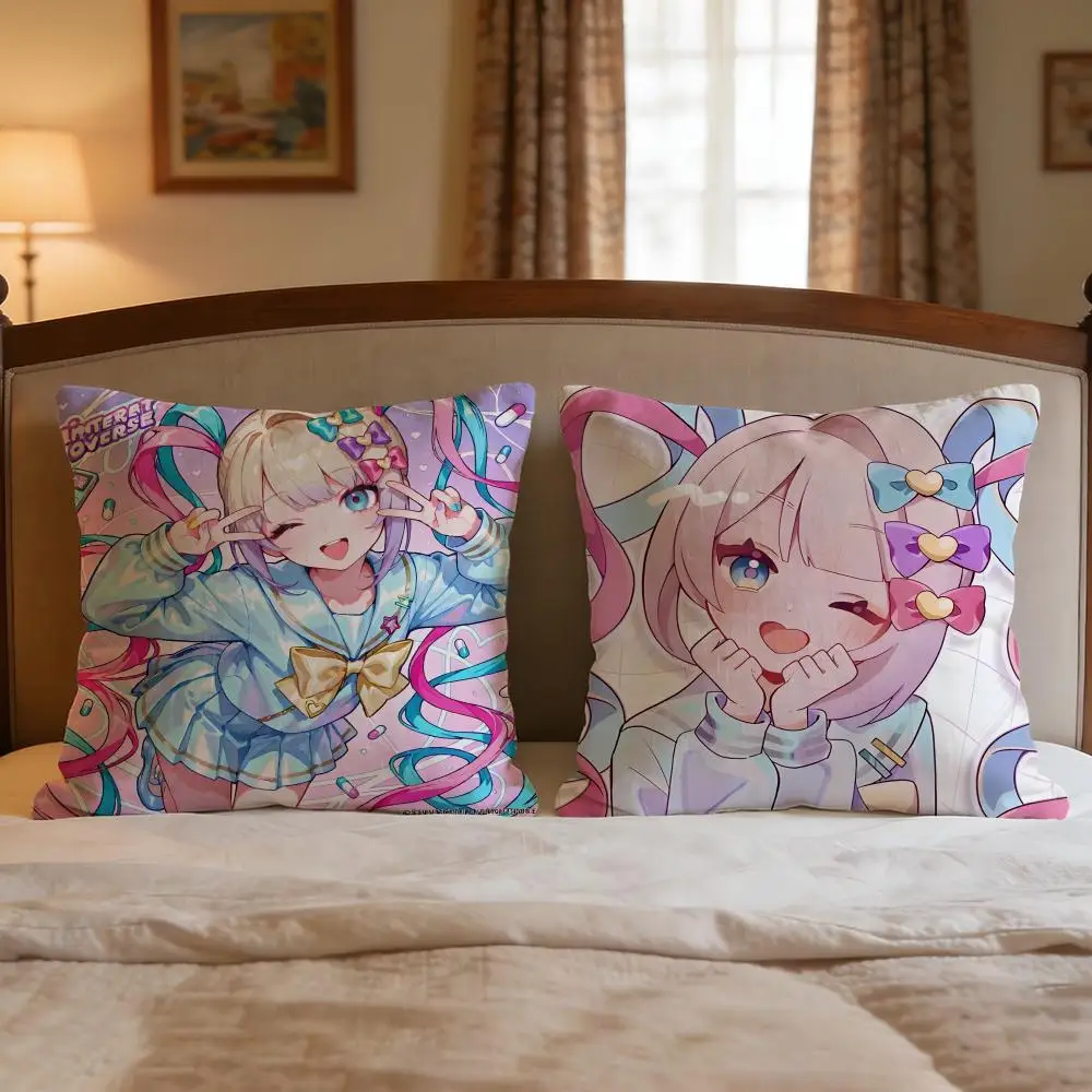 Game Needy Streamer Overload Cushion Cover 4Pcs Decorative Covers Soft Cushion Case for Sofa Couch Decor 40x40 45x45 Pillowcases