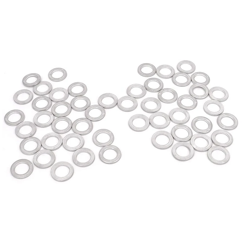 50 Pieces Engine Oil Crush Washers Drain Plug Gaskets 94109-14000 For Fits Civic, Accord, CR-V/CRV, Pilot, And More