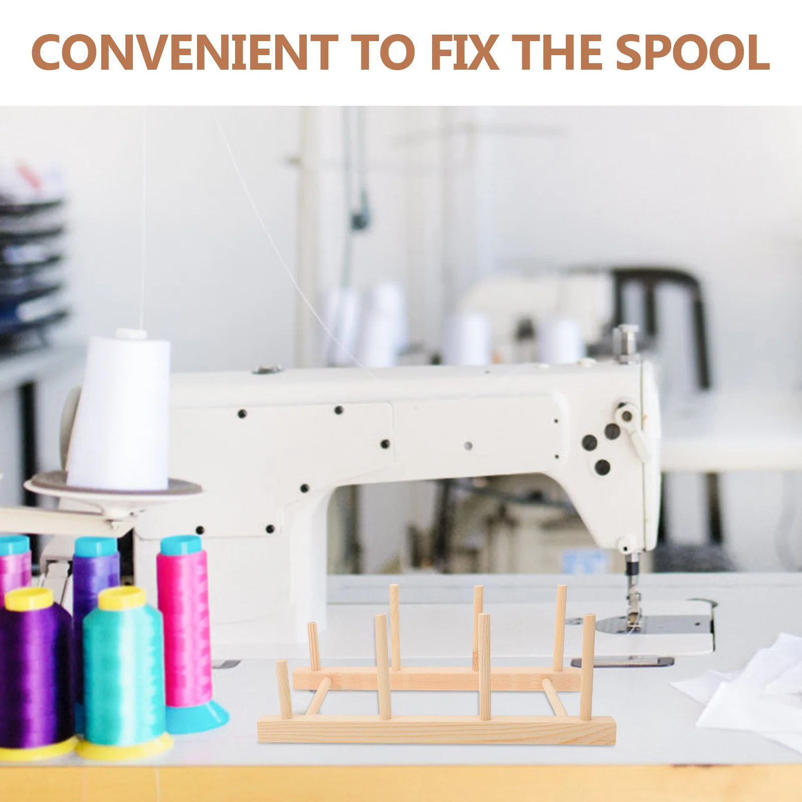 

Wooden Thread Spool Organizer Rack For Sewing Embroidery Fly Tying Station Braid Hair Stand Thread Storage Holder Wood