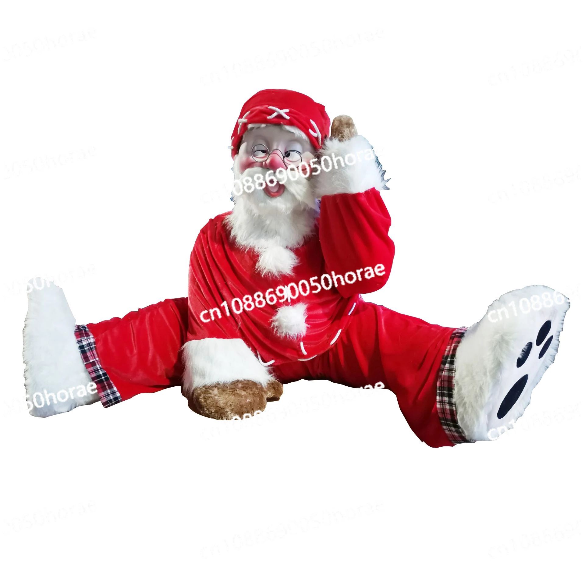 Commercial Life Size Fiberglass Outdoor Christmas Decorations Giant Santa Claus Figurine Plush Toy Large Santa Claus