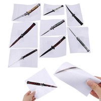 1PC 15cm For Automatic Switchblade Knife Car Motorcycle Truck Decal Bumper Window Graffiti Sticker Waterproof It's not 3D!!!!
