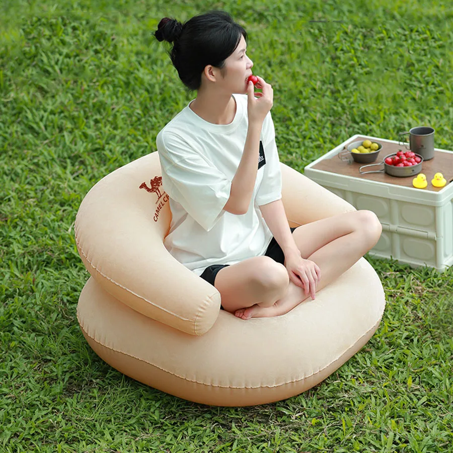 Camping Lazy Air Sofa Inflatable Cumbed Kids Nature Air Sofa Outdoor Relexing Indoor Beach Lounge Chair Sillon Cama Camp Stuff