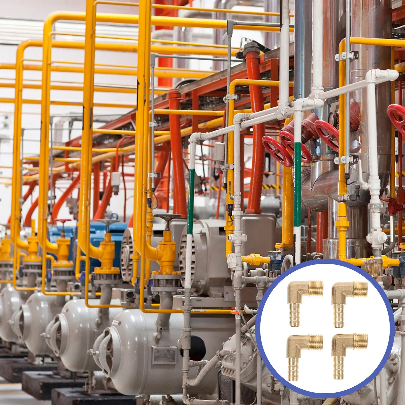 

4 Pcs Air Duct Connect Fittings Pneumatic Connector Thread Hose Barb Quick End