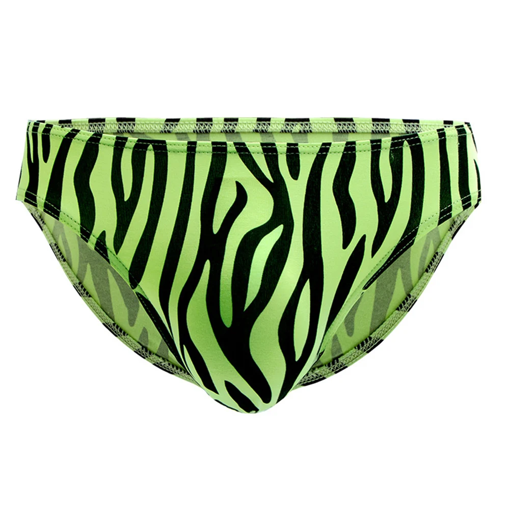 Men's Stripe Print Low Waist Briefs Breathable Stretchy Comfortable Underwear Sexy Fashion Triangle Panties For Daily Wear