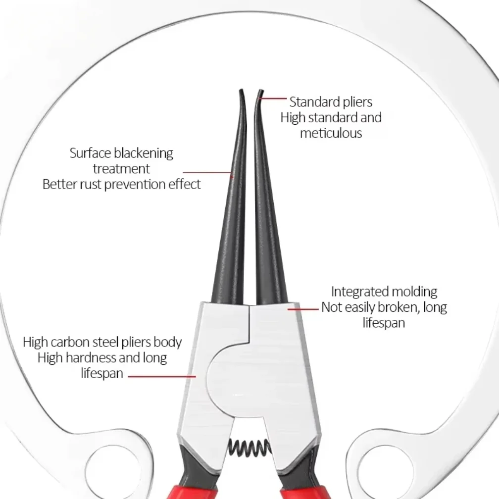 5-In Circlip Pliers, Needle Nose Pliers, Retaining Ring Pliers, for Removing Installing Puller Locking Rings Shafts
