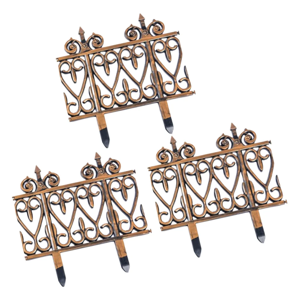 

3pcs Garden Border Decorative Outdoor Scene Fence Decor Plastic Edging Picket Fence Outdoor nament Durable Reusable