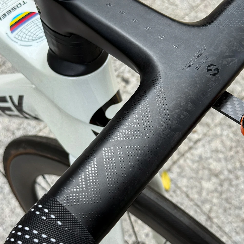 TOSEEK Carbon-Lenker, Rennrad-Carbon-Lenker, T700 Carbon-Integrallenker, Di2 Fahrradzubehör, Carbon-Drop-Bar – Detail 16