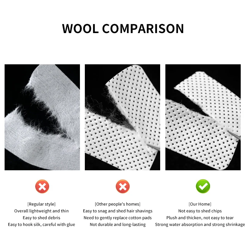 200/300Pcs Nail Polish Lash Glue Remover Lint Free Cotton Pads Heart Square Wipes Manicure Pedicure Cleaning Tool