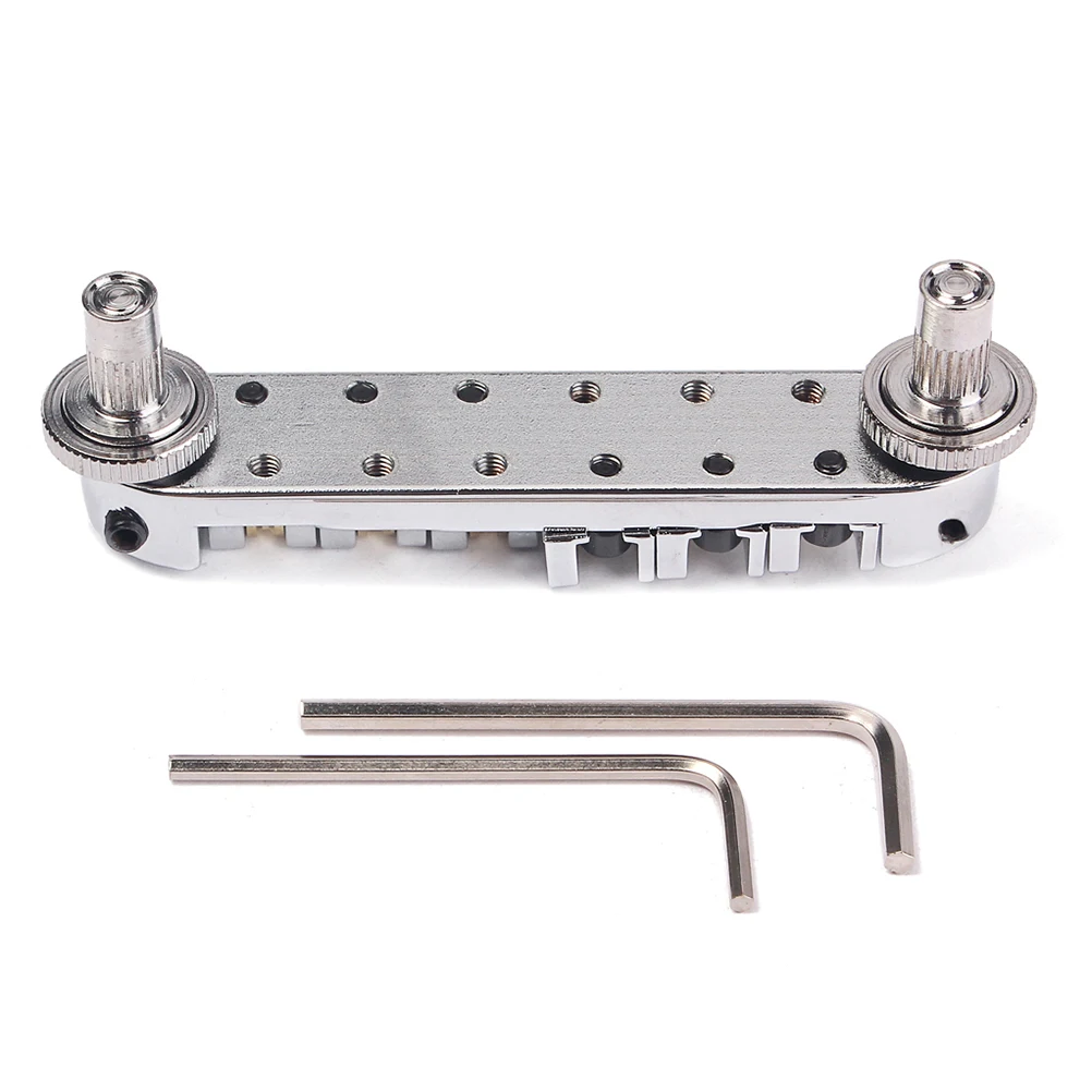 

Adjustable Roller Locking Bridge with Ball Saddle for Electric Replacement Parts Guitar Bridge with Locking Posts Guitar