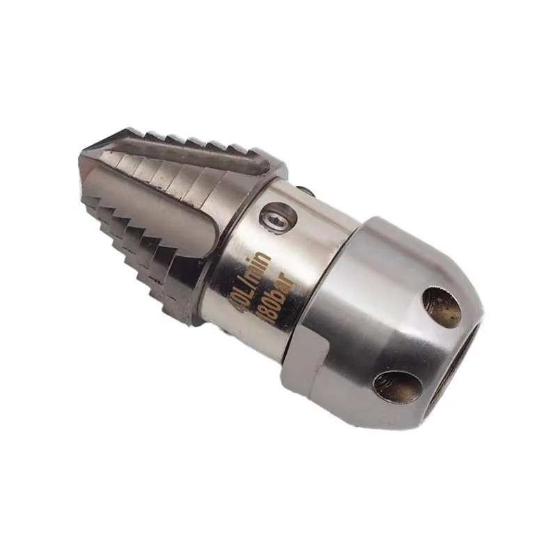 High pressure water jet and drain cleaning nozzle 4-hole side and 6-hole back cleaning equipment parts