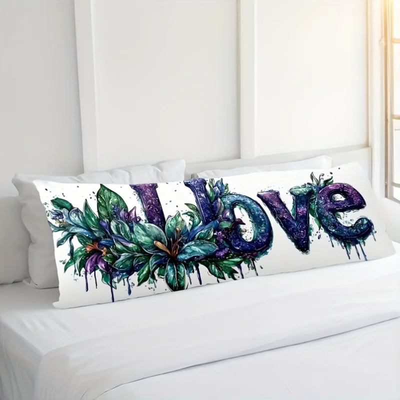 Pcs Vintage Carnival Lily Flower Long Pillowcase, Inches Decorative Cushion Cover with Zipper Closure, Hand Wash Polyester Sofa,
