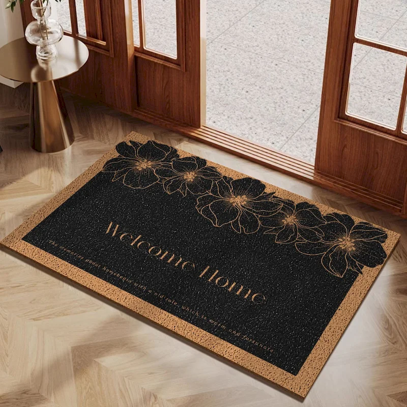 VIKAMA Modern Linear Geometric Area Diamond Grid Carpet Anti Slip Simple Line Floor Mat Home Interior Decoration