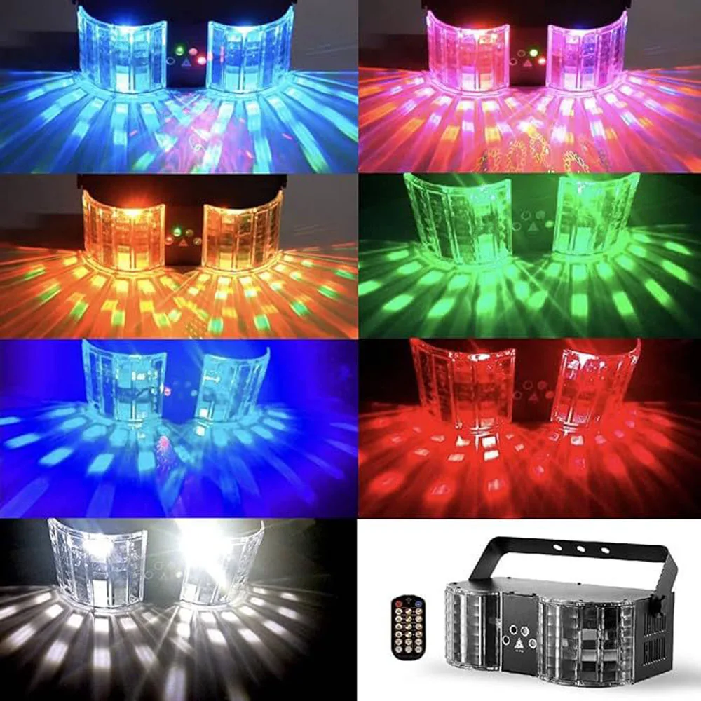 

Mini 3IN1 LED DJ Disco Party Light LED RGBW Stage Light DMX Control Laser Light Sound Activated Laser Light Holiday Decoration