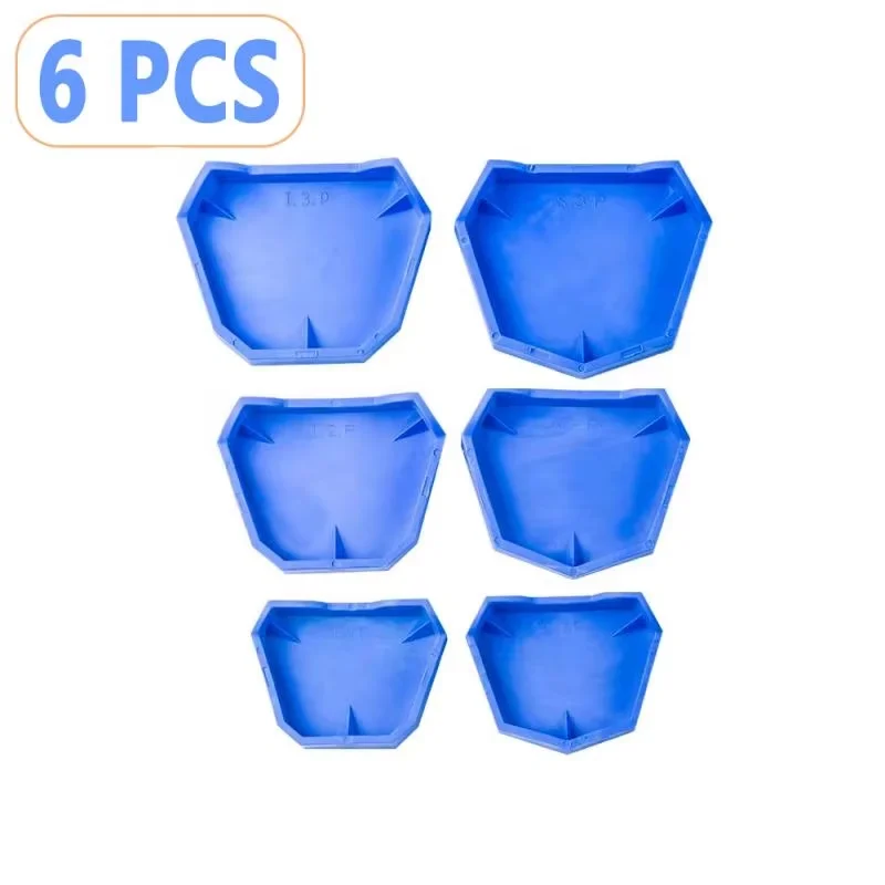 

6Pcs/set Dentist Model Base Set Dental Lab Mold Plaster Base Denture Tray Dental Lab Former Base Kit 3 Sizes Dentistry