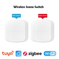 Tuya WiFi ZigBee Smart Scene Wireless Switch Push Button Controller Automation Scenario 2 Gang Smart Home Gadgets Smart Control