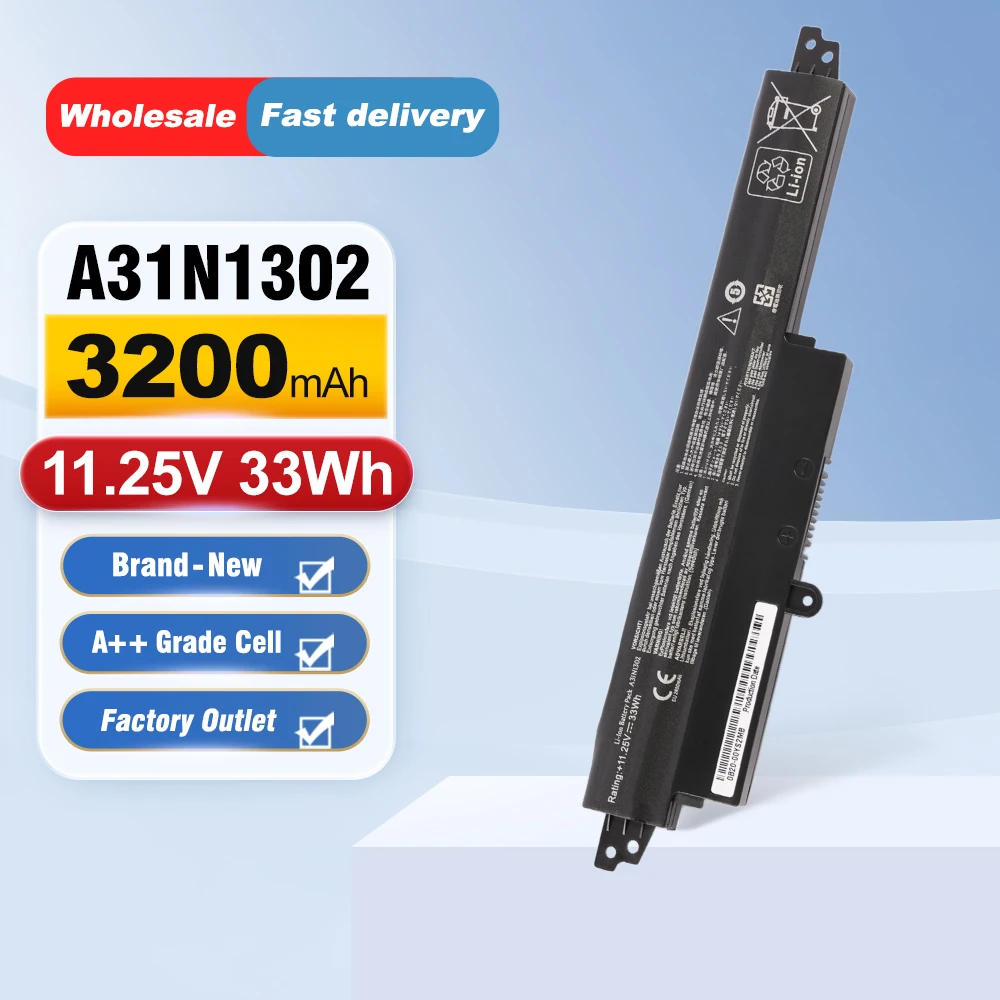 

Аккумулятор ETESBAY A31N1302 для ноутбука ASUS Vivobook X200CA X200M X200MA F200CA K200MA K200MA-DS01T 11,6 дюйма A31Lm2H 33WH 11,25 в