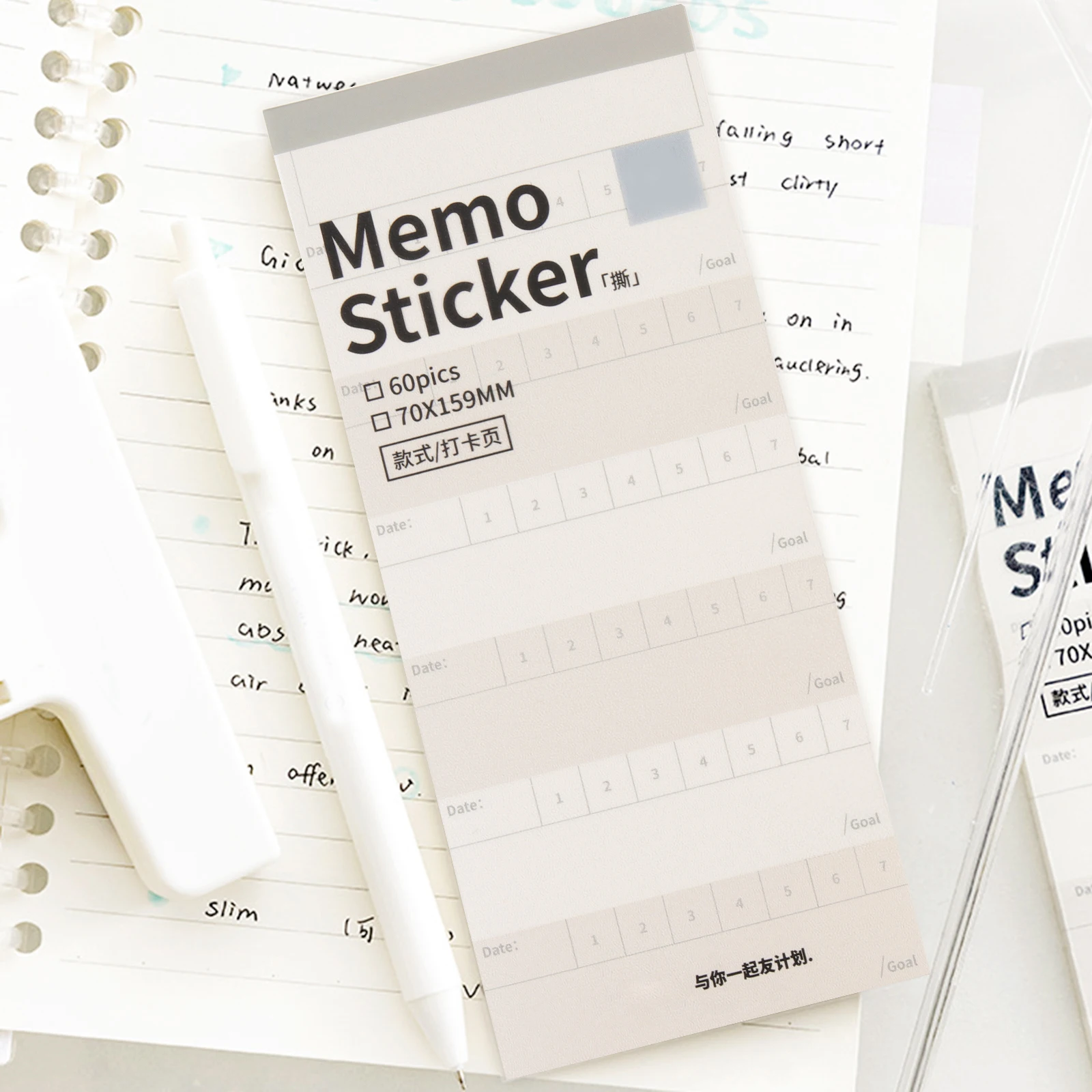 

Office and School Supplies Planner Self-stick Memo Pads Colored Blue Book Sticker