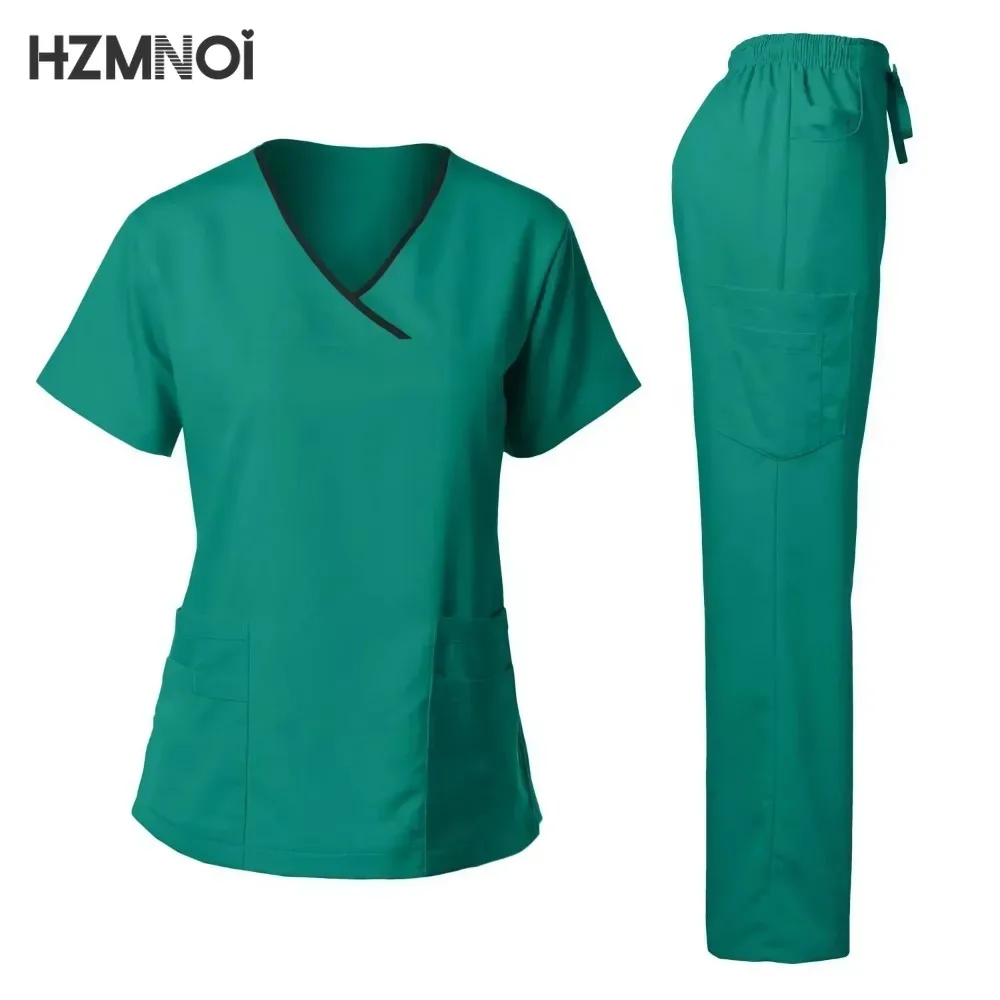 Medical Surgery Uniforms Women Scrubs Sets Hospital Doctors Clothing Nurses Accessories Dental Clinic Beauty Salon Workwear Suit