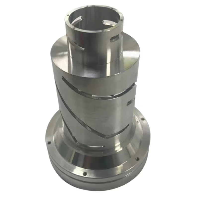 

CNC machined stainless steel multi-layer hollow shaft sleeve with groove special-shaped flange ring connecting cylinder
