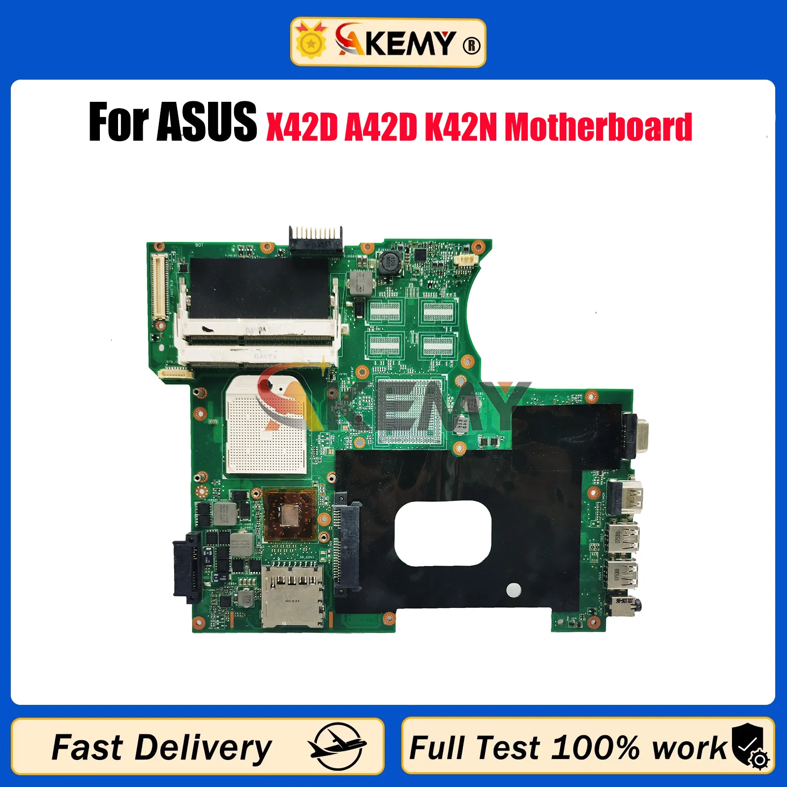 

K42N Laptop Motherboard For ASUS K42N X42D A42D K42N Notebook Mainboard This item is in stock 100% tests OK fast shipping