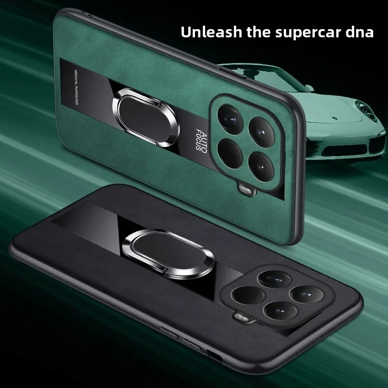 حافظة هاتف Magsafe من جلد البولي يوريثان لكبار Xiaomi 15 TPro Xiaomi 17 Pro Max Mi15 T 14TPro 15 14 حافظة دعم حلقة مغناطيسية فائقة