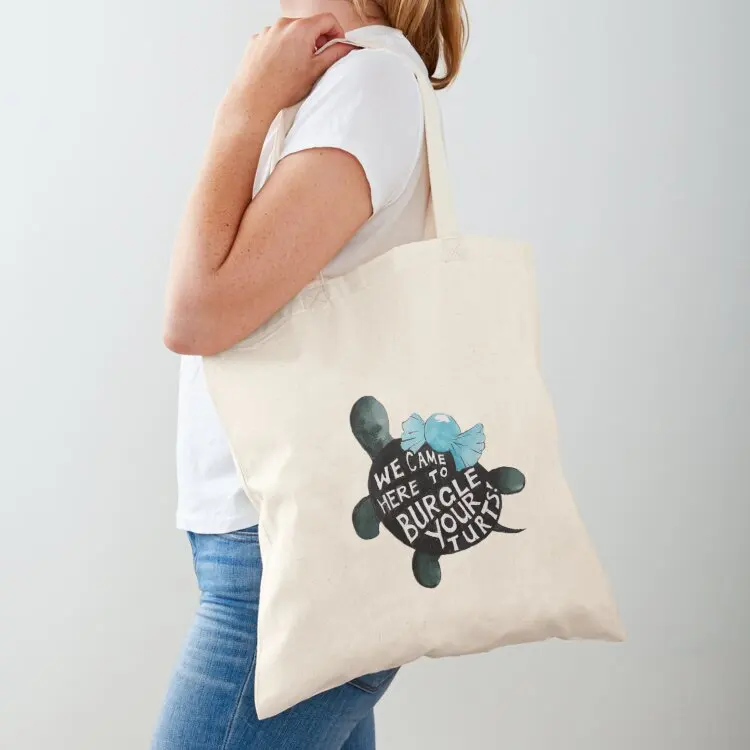 

Black Turtle Burgles Tote Bag tote bag custom shopping cart bags supermarket folding bag reusable grocery bags