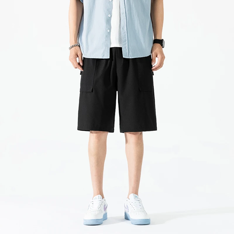 New Men'S Fashion Trend Casual Loose Work Shorts Youth Student Summer Comfortable Versatile Thin Sports 5-Point Trousers