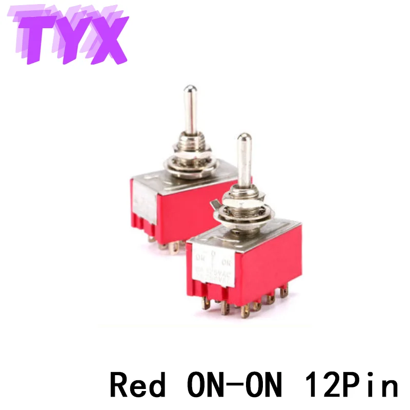 토글 로커 스위치, MTS-102-103-202-403-223 토글 스위치, 순간 자동 리셋, 자동 잠금 120VAC 6A, 5 개