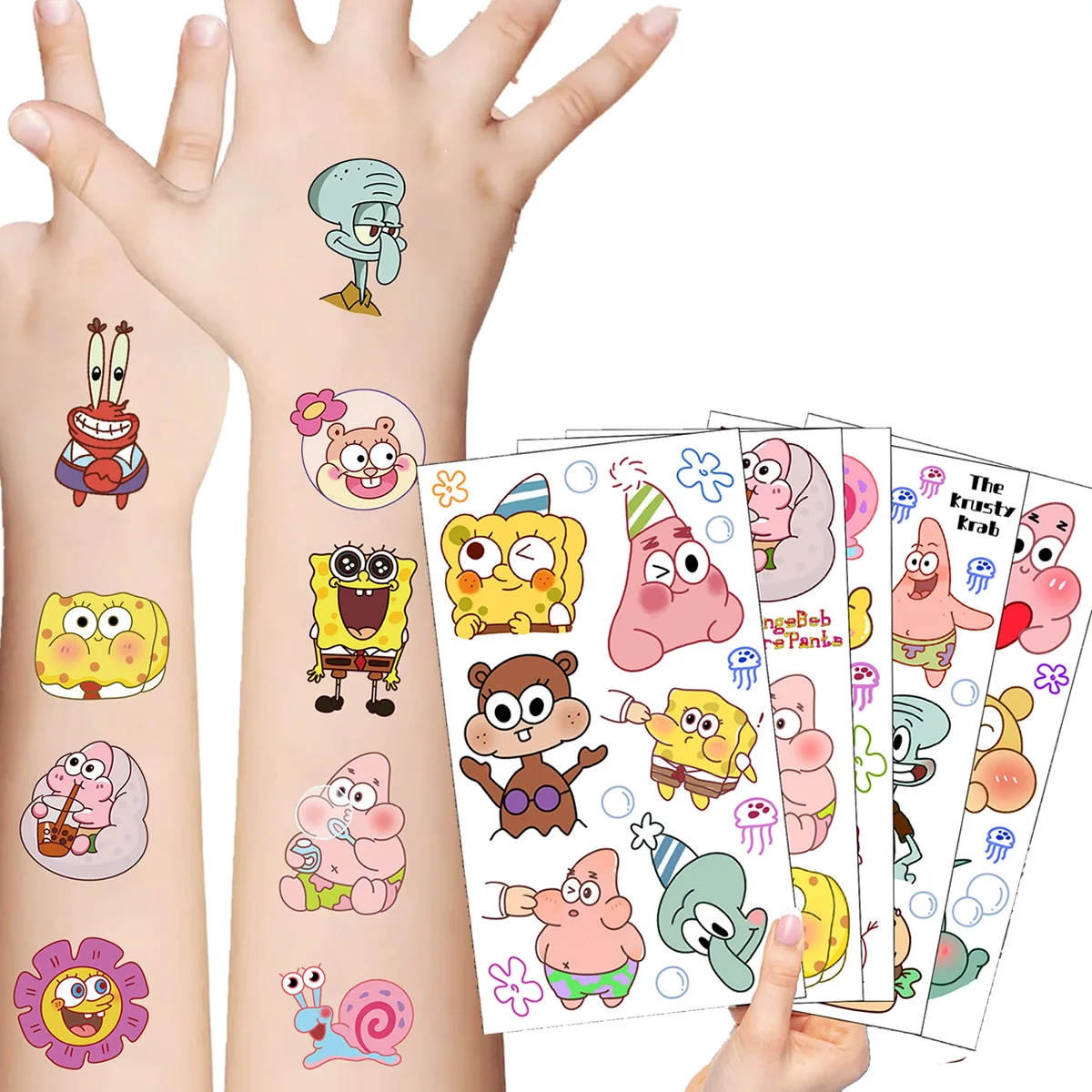 10pcs Cute Cartoon Anime Tattoo Stickers Fun Kawaii Temporary Waterproof Tattoos Sticker Toy Kids Boy Girl Birthday Gifts