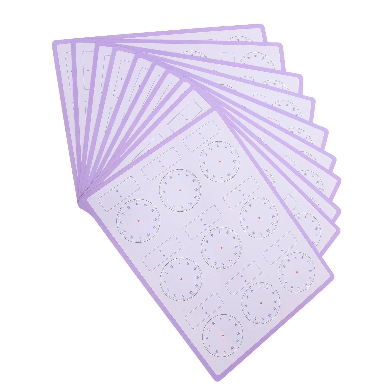 

10 листов многоразовых тетрадей для отработки навыков определения времени на часах, для занятий по математике в начальной школе