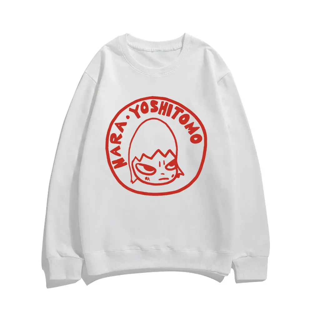 Yoshitomo Nara Dream Art Style Sweatshirt Round Neck Comfortable Loose Pullover Men Women Harajuku EU Size Sweatshirts Clothes