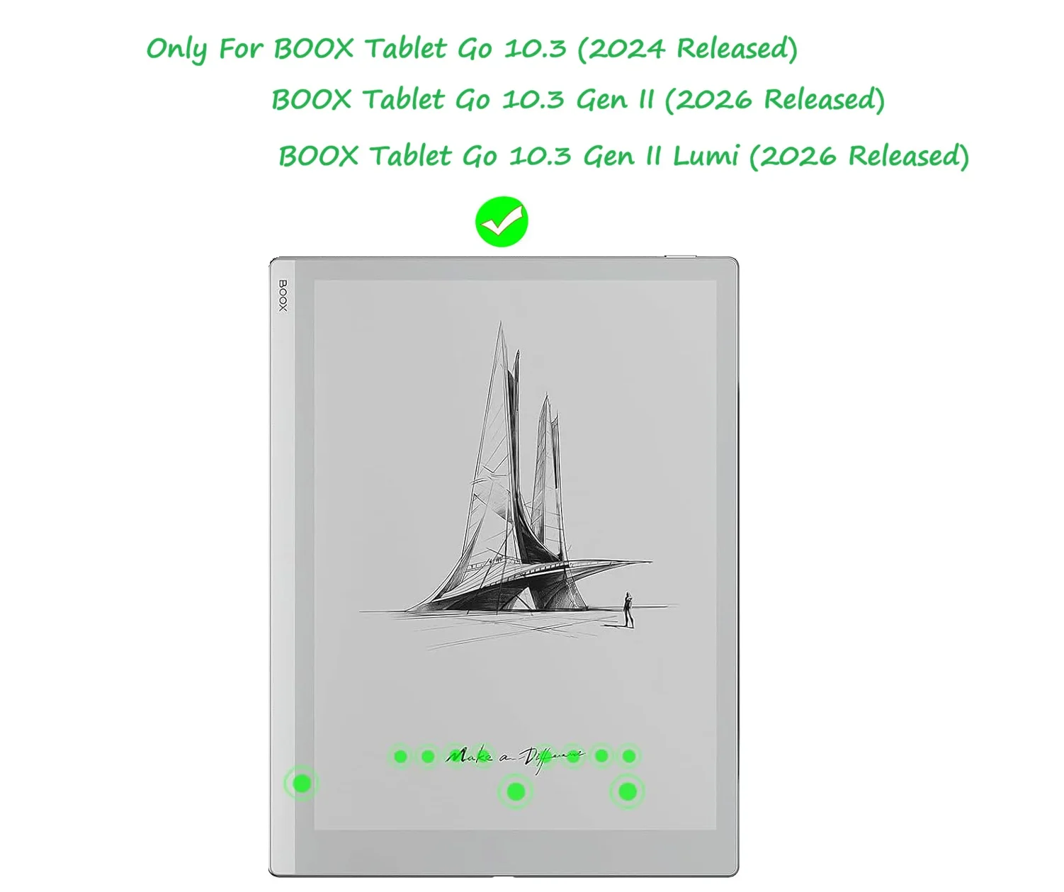 Case for Onyx Boox Go 10.3 /BOOX Tablet Go 10.3 Gen II Lumi Lightweight Leather Cover with Auto Sleep/Wake & Magnetic Closure