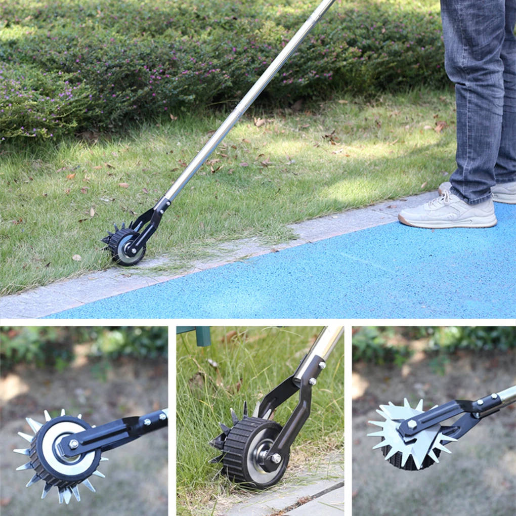 Anti Slip Handle Lawn Trimmers Lawn Edger with Stainless Steel Handle, Portable Durable Lawn Trimmer for Sidewalk