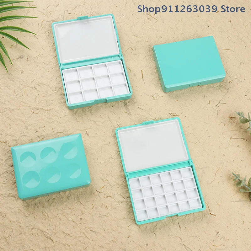 Empty Watercolor Palette Portable Plastic Multi-function Painting Box    Empty Watercolor Paint Dispenser Iron Box
