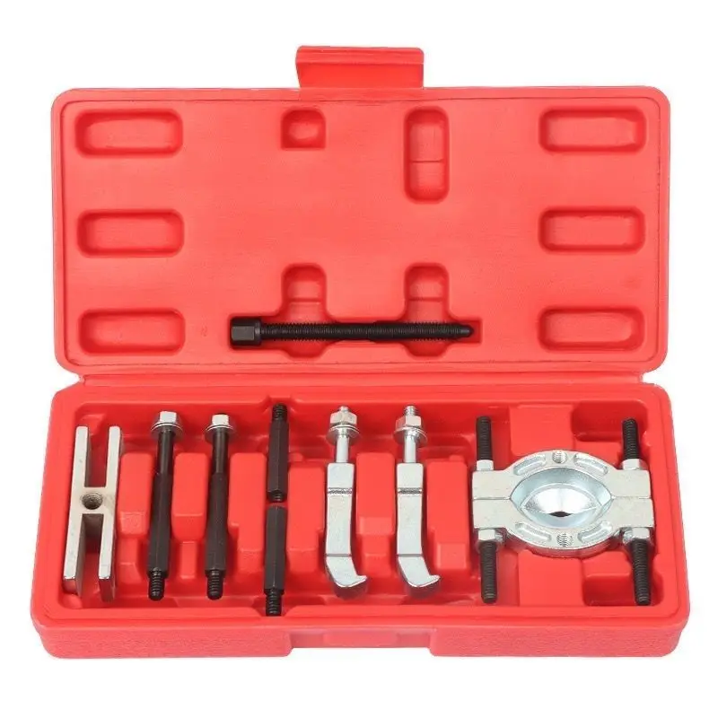 9Pcs Transmission Bearing Puller Set Dual-Disc & 2-Jaw Puller Kit for Gearbox Bearing Removal Extractor Tool for 15-58mm Bearing