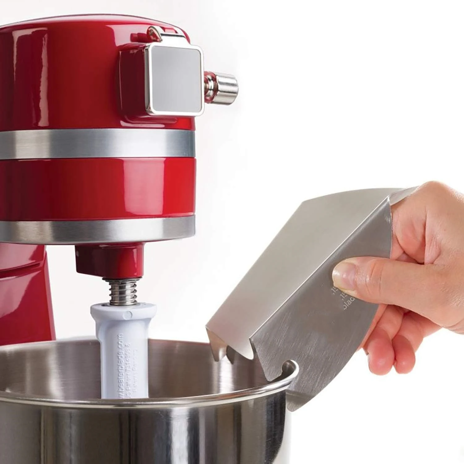 Dishwasher safety ,Pouring Chute Compatible with KitchenAid Stand Mixer with Stainless Steel Bowl, Silver