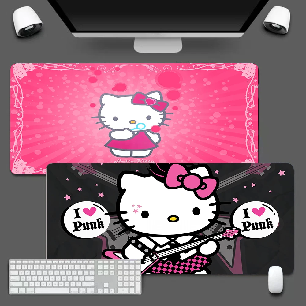 Cute Cat Hello Kitty Large Mouse Pad PC Game MousePads Desk Keyboard Mats Office Rubber Anti-slip Mouse Mice Mat 40x90 30x80 CM